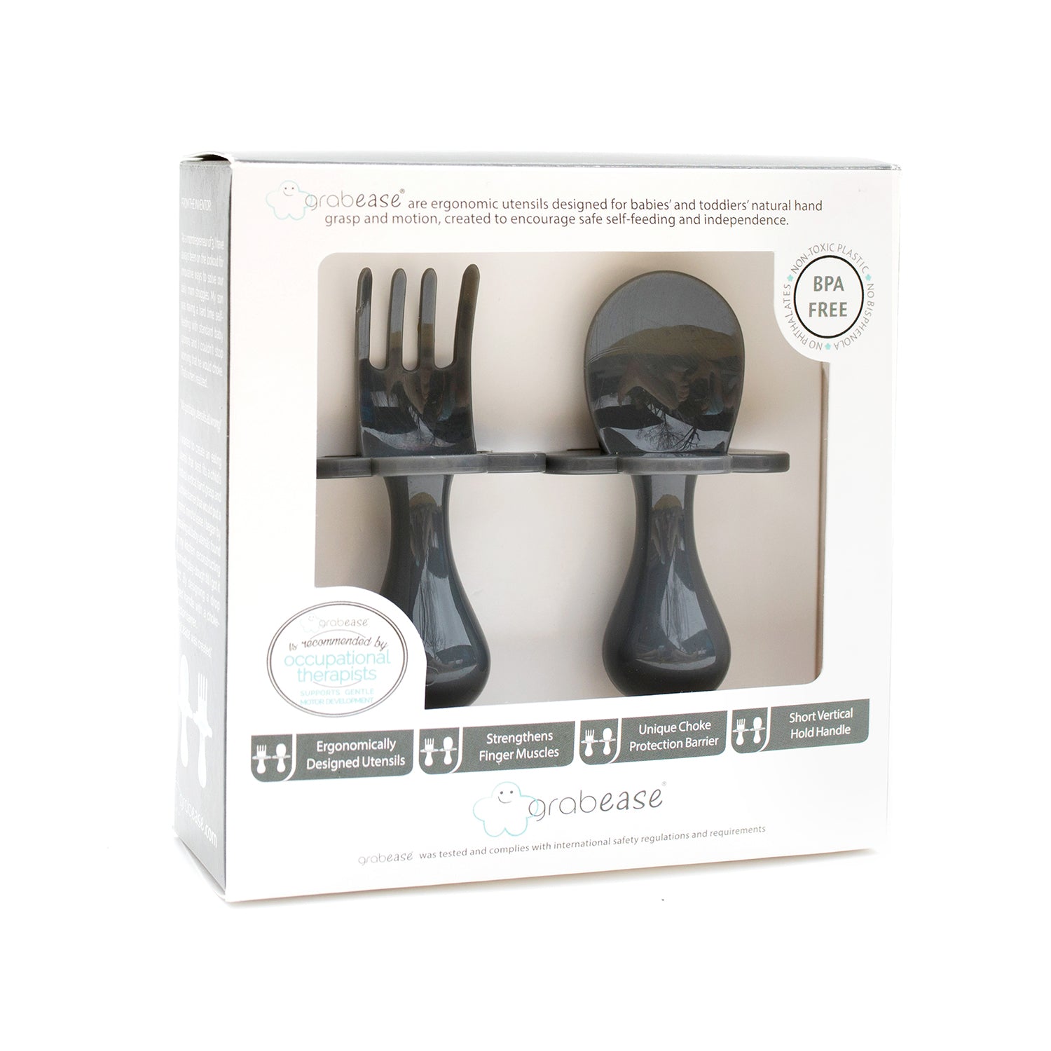 Self-Feeding Fork & Spoon Set (Stage 2) – Grabease Australia